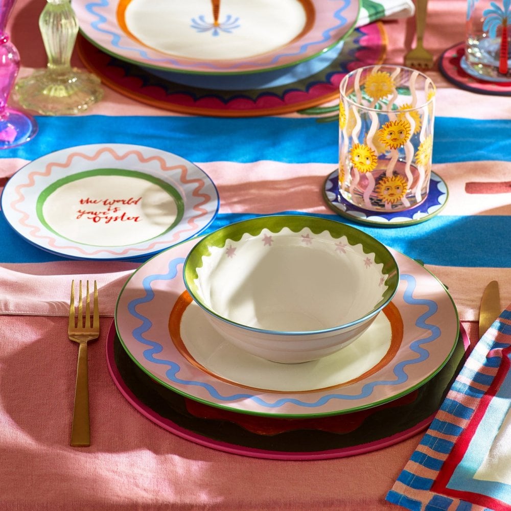 Electric Coast Pink Star Cereal Bowl