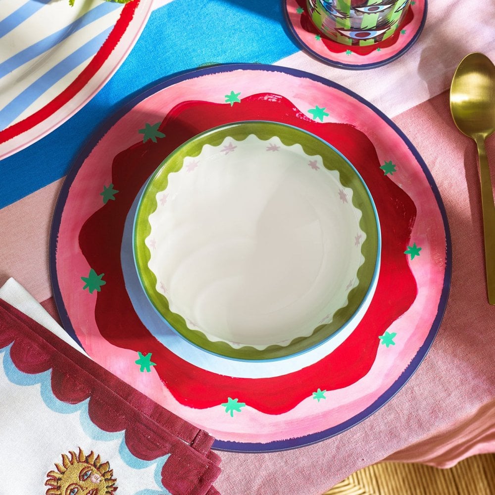 Electric Coast Pink Star Cereal Bowl