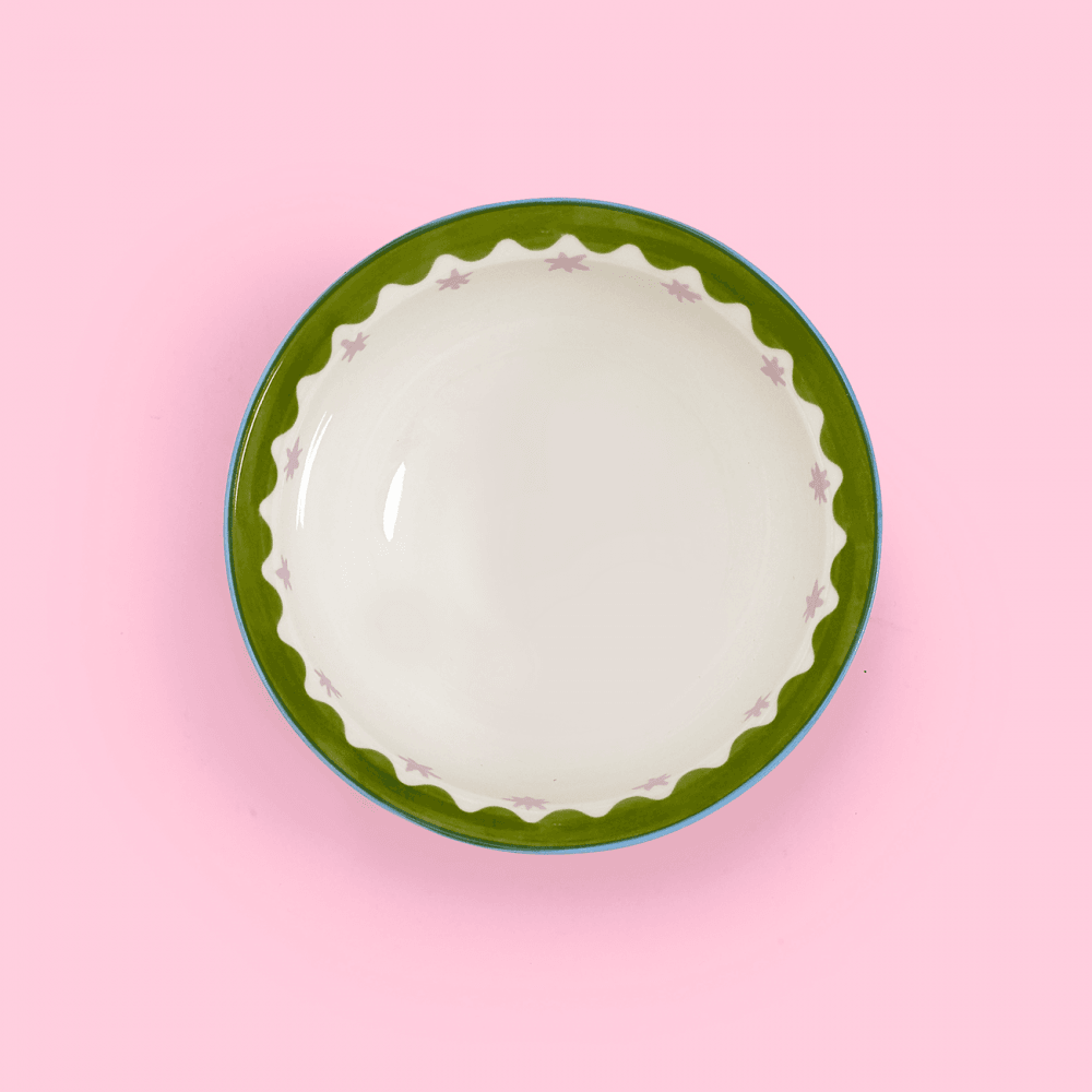 Electric Coast Pink Star Cereal Bowl