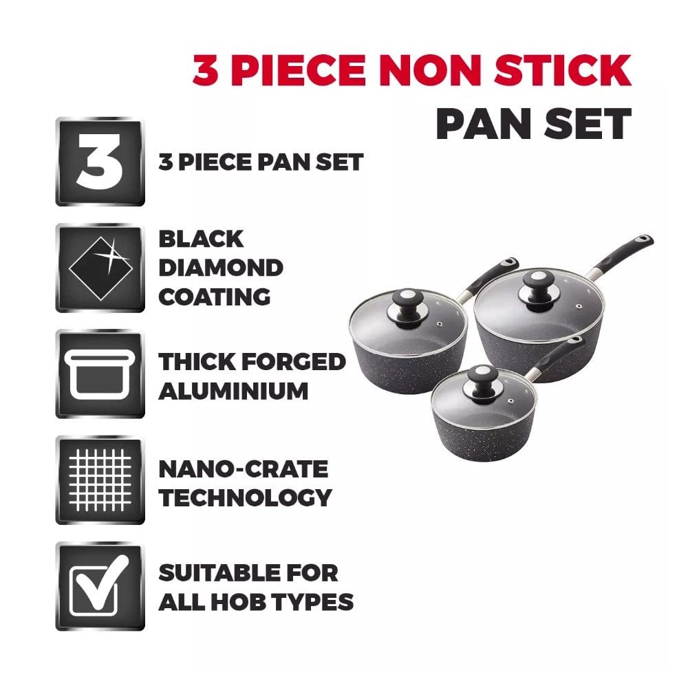 Precision 3 Piece Non-Stick Saucepan Set