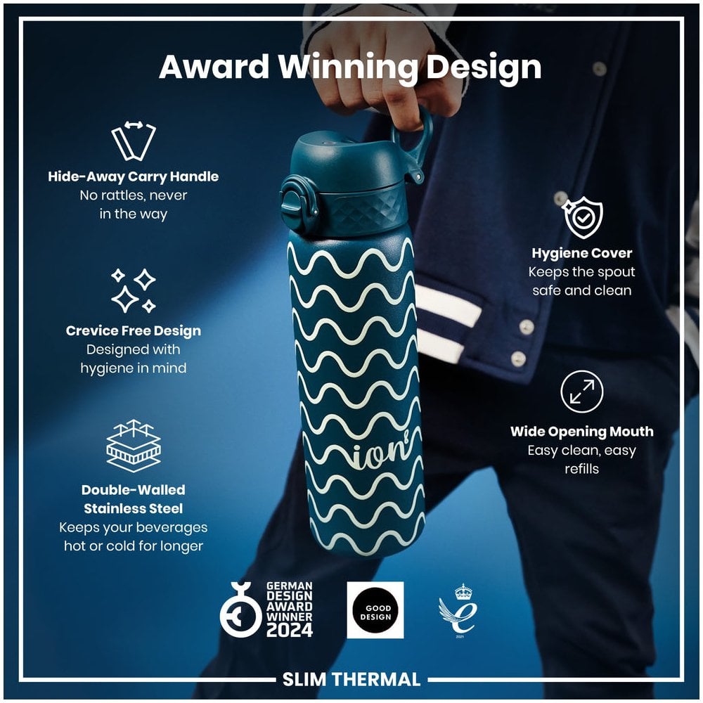 Leak-Proof Slim Thermal Steel Water Bottle