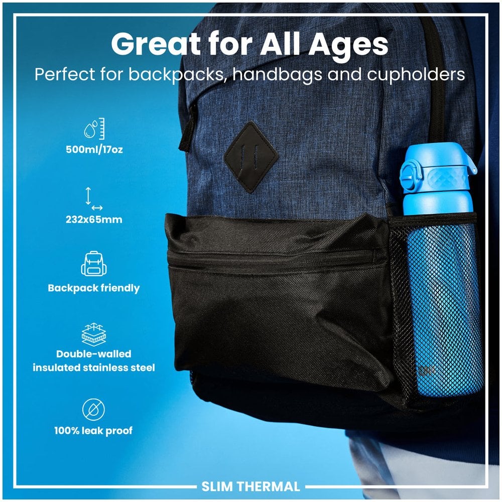 Leak-Proof Slim Thermal Steel Water Bottle