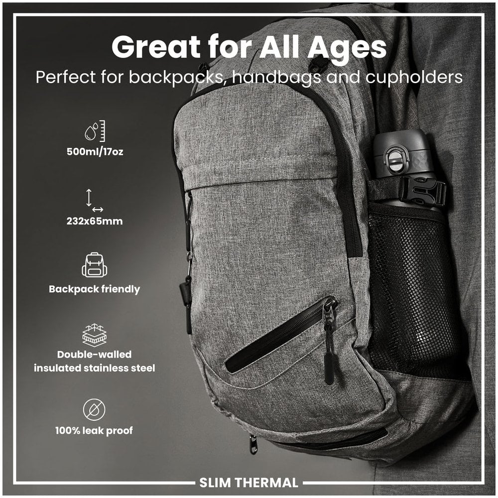 Leak-Proof Slim Thermal Steel Water Bottle