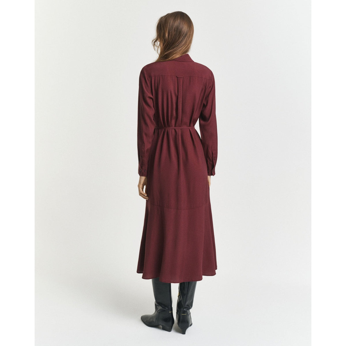 Midi Viscose Shirt Dress