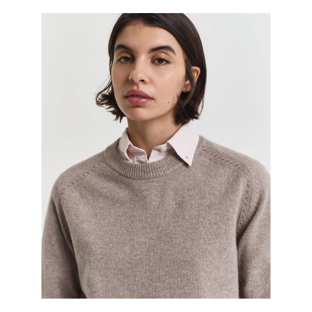 Soft Wool Cashmere Blend Crew Neck Sweater