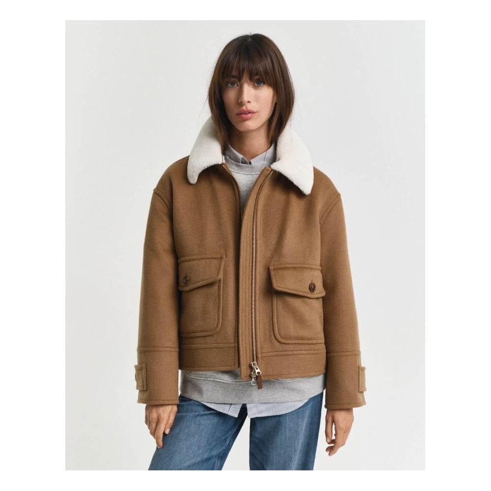 Wool Blend Flight Jacket