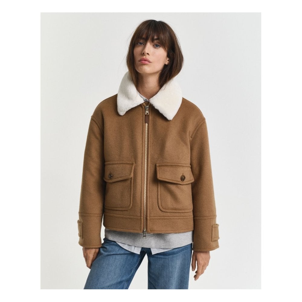 Wool Blend Flight Jacket