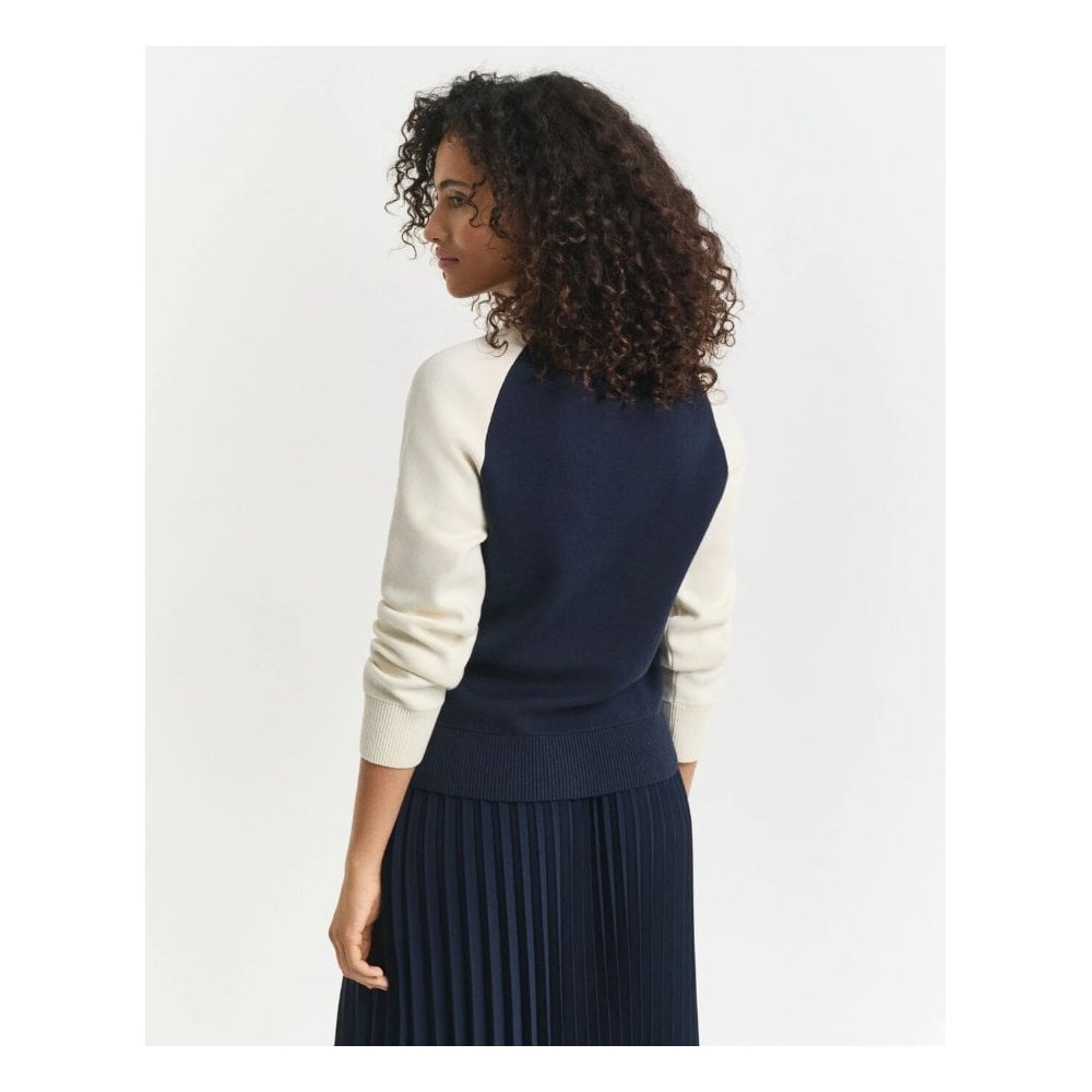 Color Blocked Crew Neck Sweater