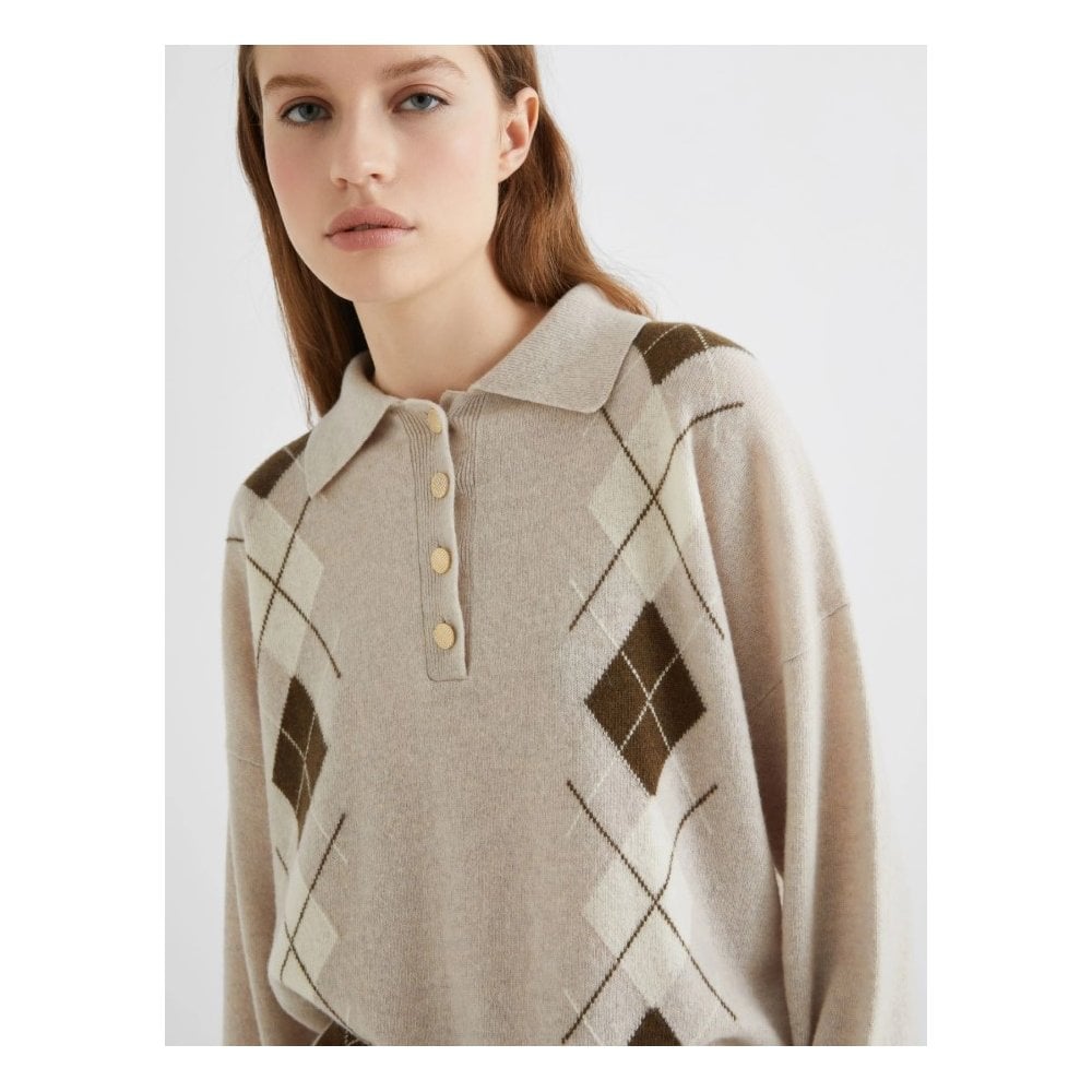 Caviale Inlay-Detail Polo-Neck Sweater