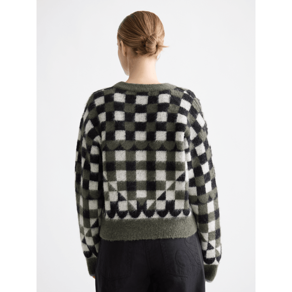 Fuzzy Jacquard Pullover