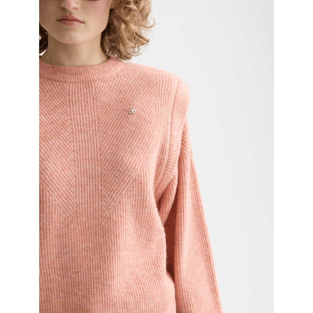 Shoulder Detail Crew Neck Pullover