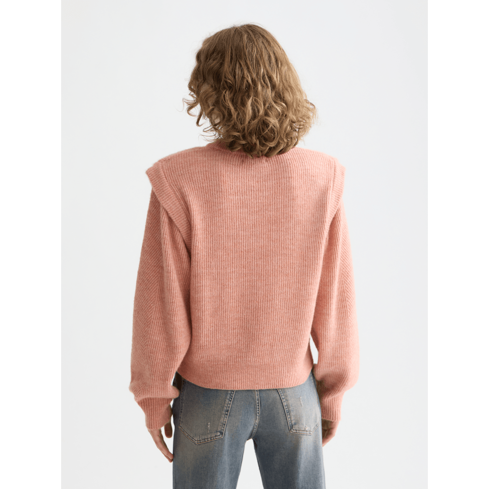 Shoulder Detail Crew Neck Pullover