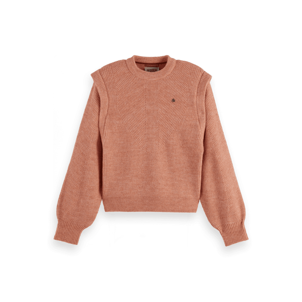 Shoulder Detail Crew Neck Pullover