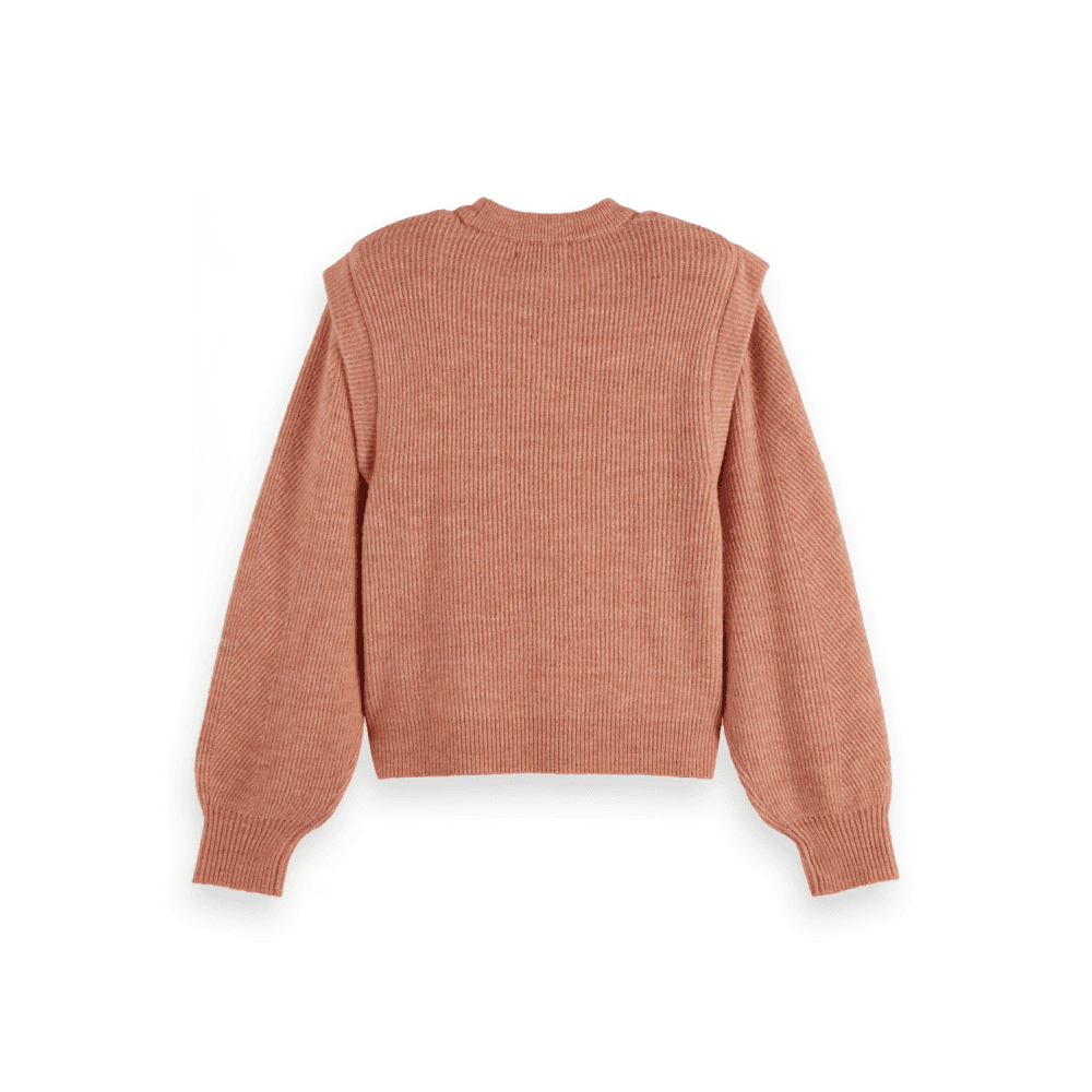 Shoulder Detail Crew Neck Pullover