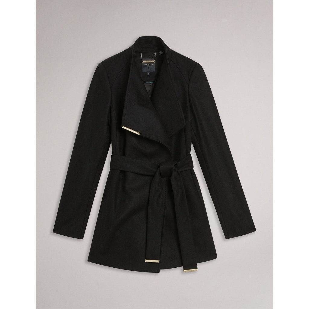 Rosess Short Belted Wool Wrap Coat