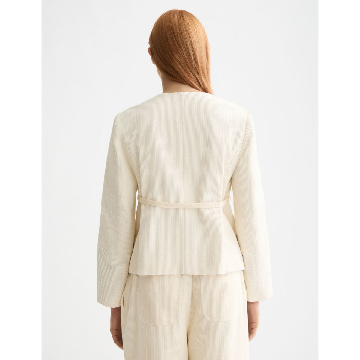 Relaxed Collarless Jacket