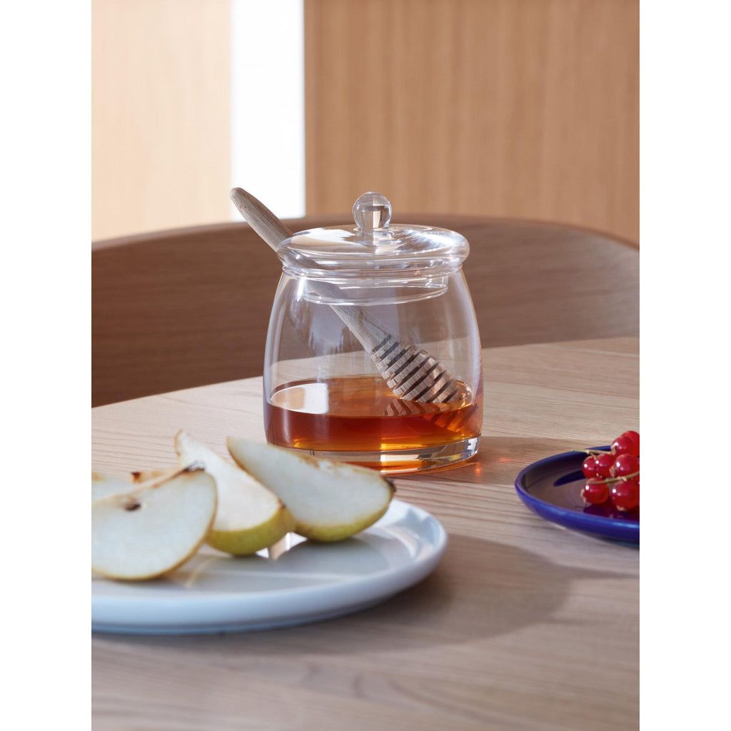 Serve Honey Pot & Oak Dipper H12.5cm