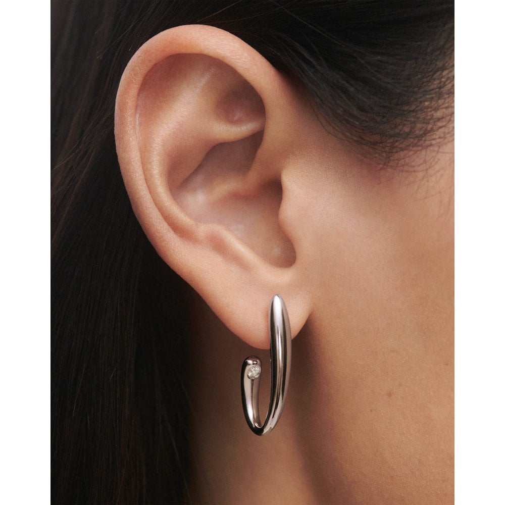 Volta Silver Hoops