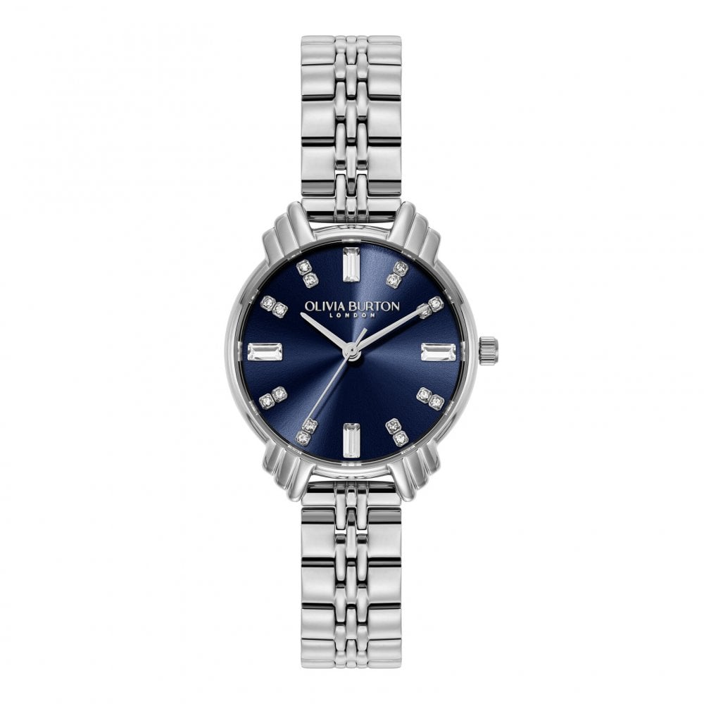 Classic 30mm Blue & Silver Bracelet Watch