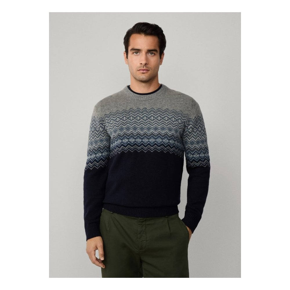 Merino Wool Fairisle Crew-Neck Jumper