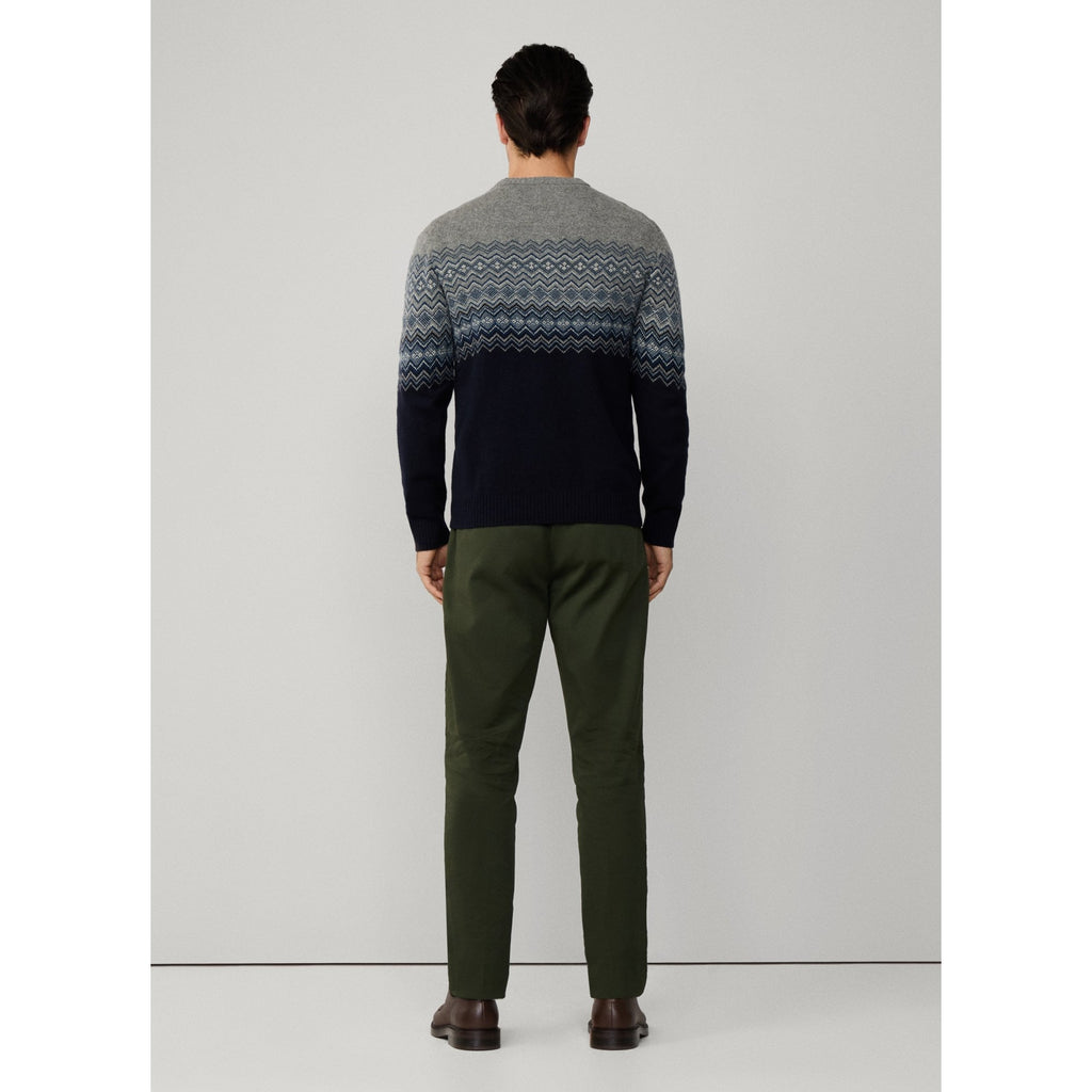 Merino Wool Fairisle Crew-Neck Jumper
