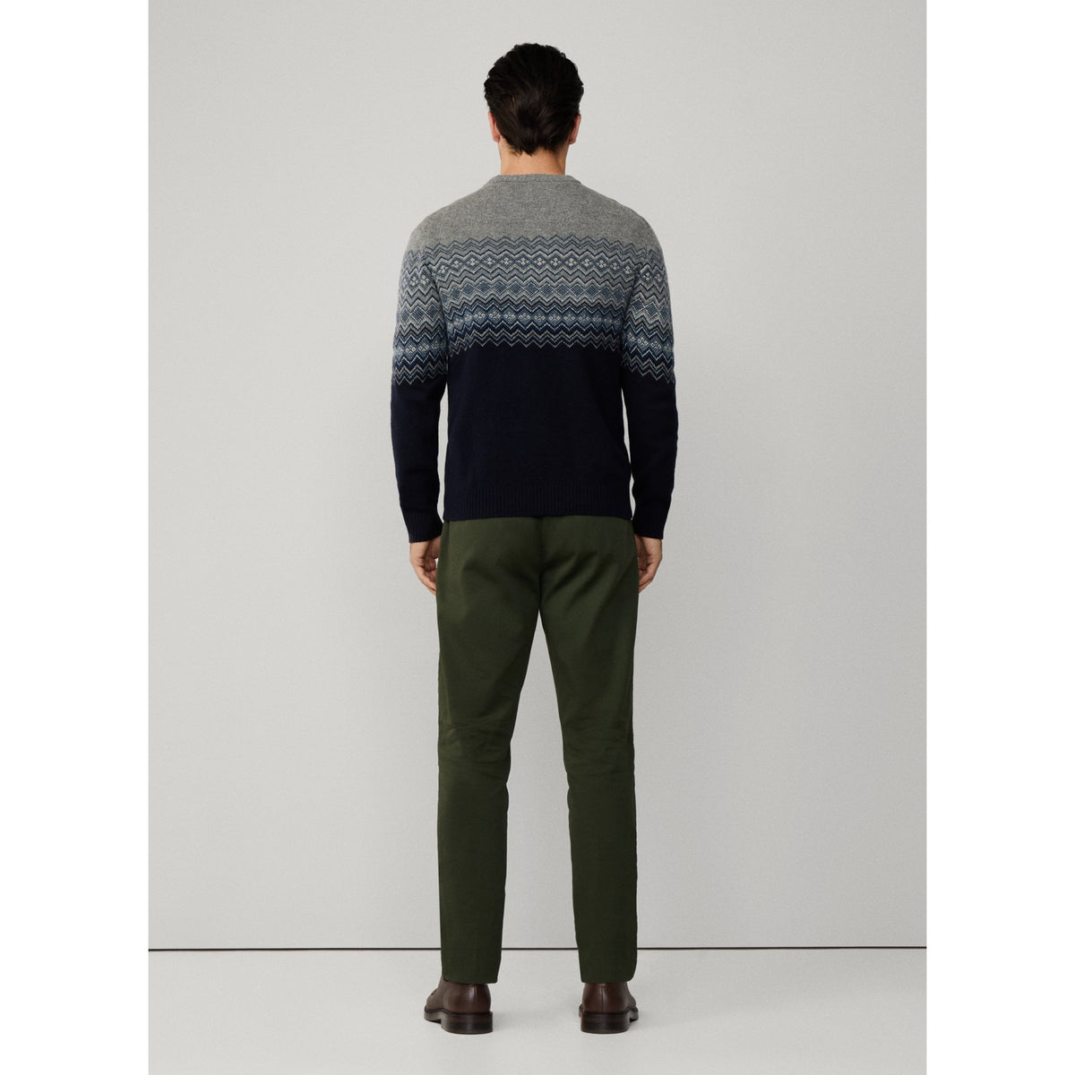Merino Wool Fairisle Crew-Neck Jumper