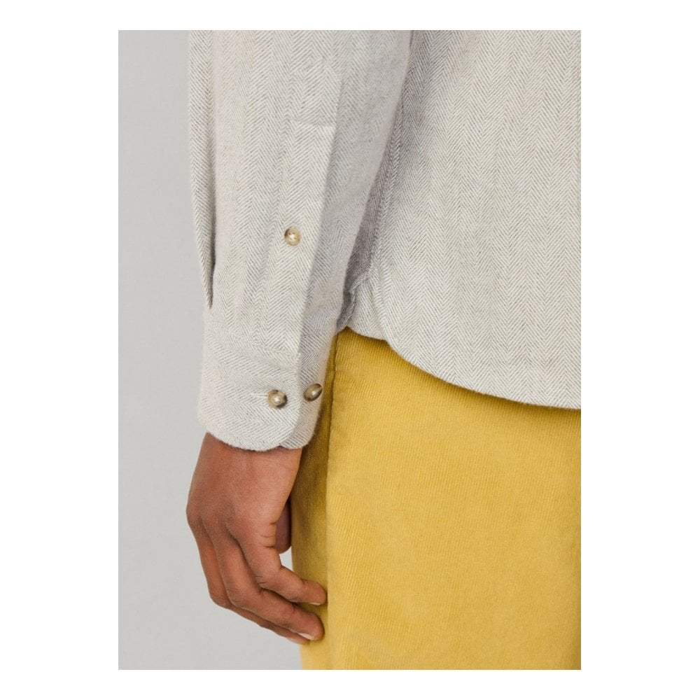 Tailored Fit Brushed Herringbone Shirt
