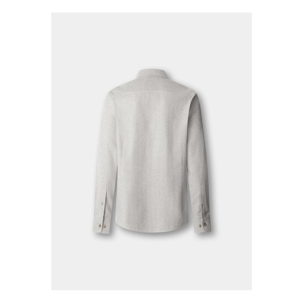 Tailored Fit Brushed Herringbone Shirt
