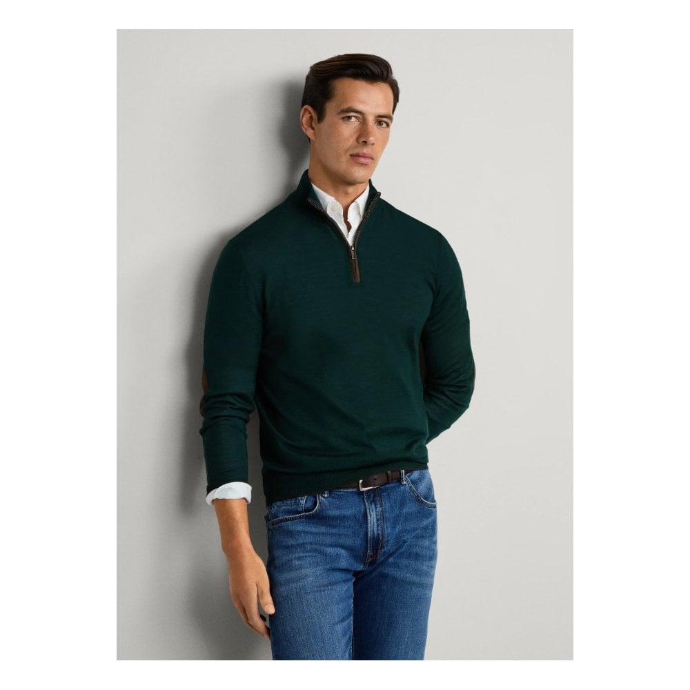 Merino Wool-Silk Quarter Zip Jumper