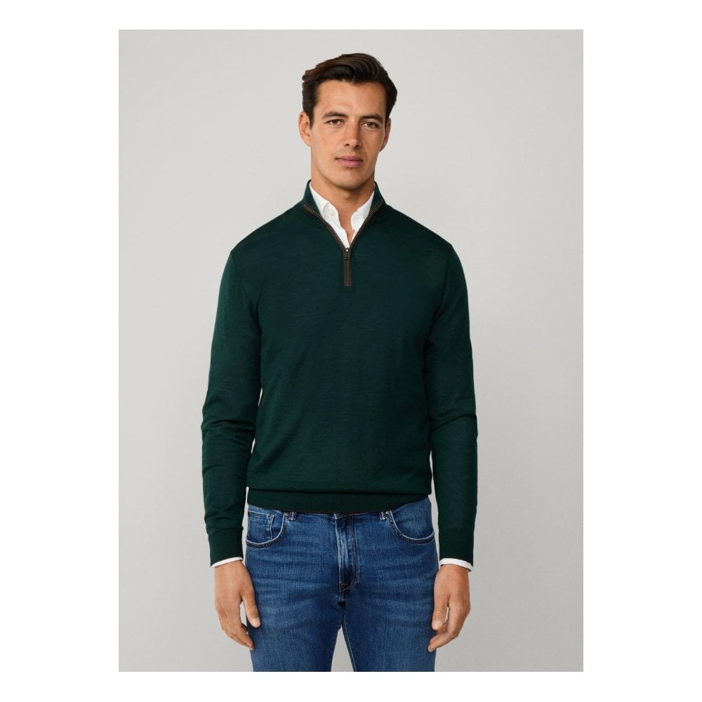 Merino Wool-Silk Quarter Zip Jumper