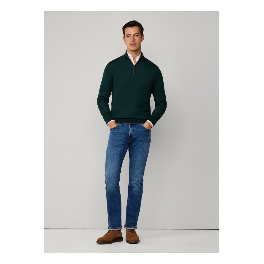 Merino Wool-Silk Quarter Zip Jumper