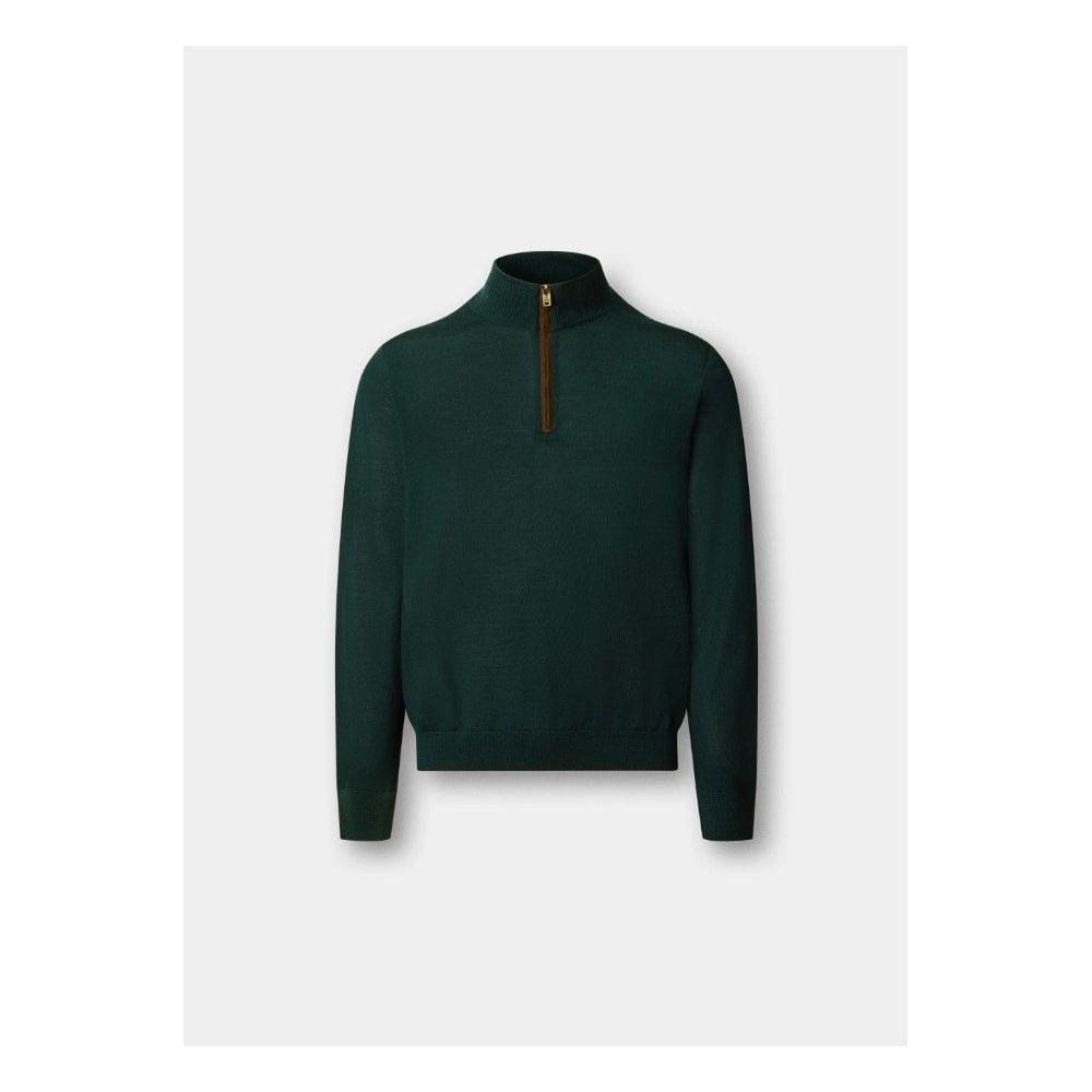 Merino Wool-Silk Quarter Zip Jumper