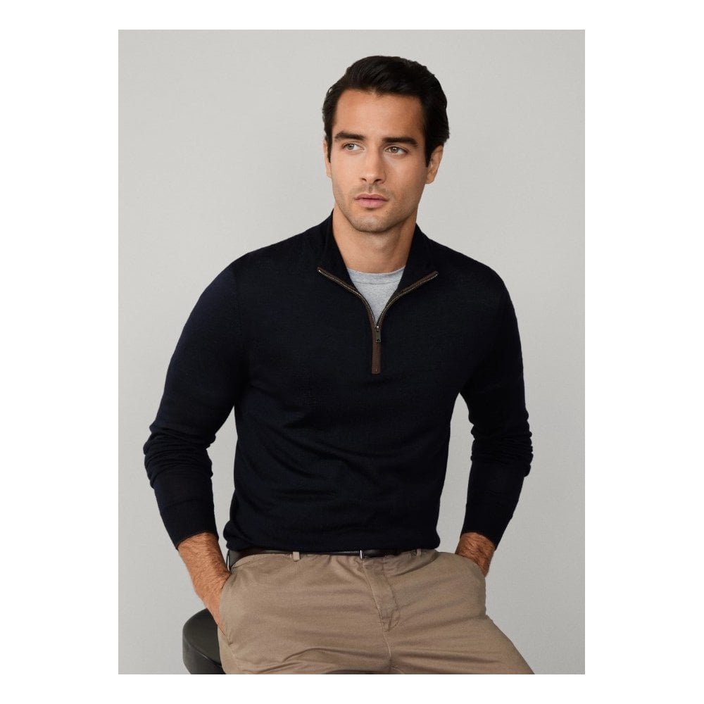 Merino Wool-Silk Quarter Zip Jumper