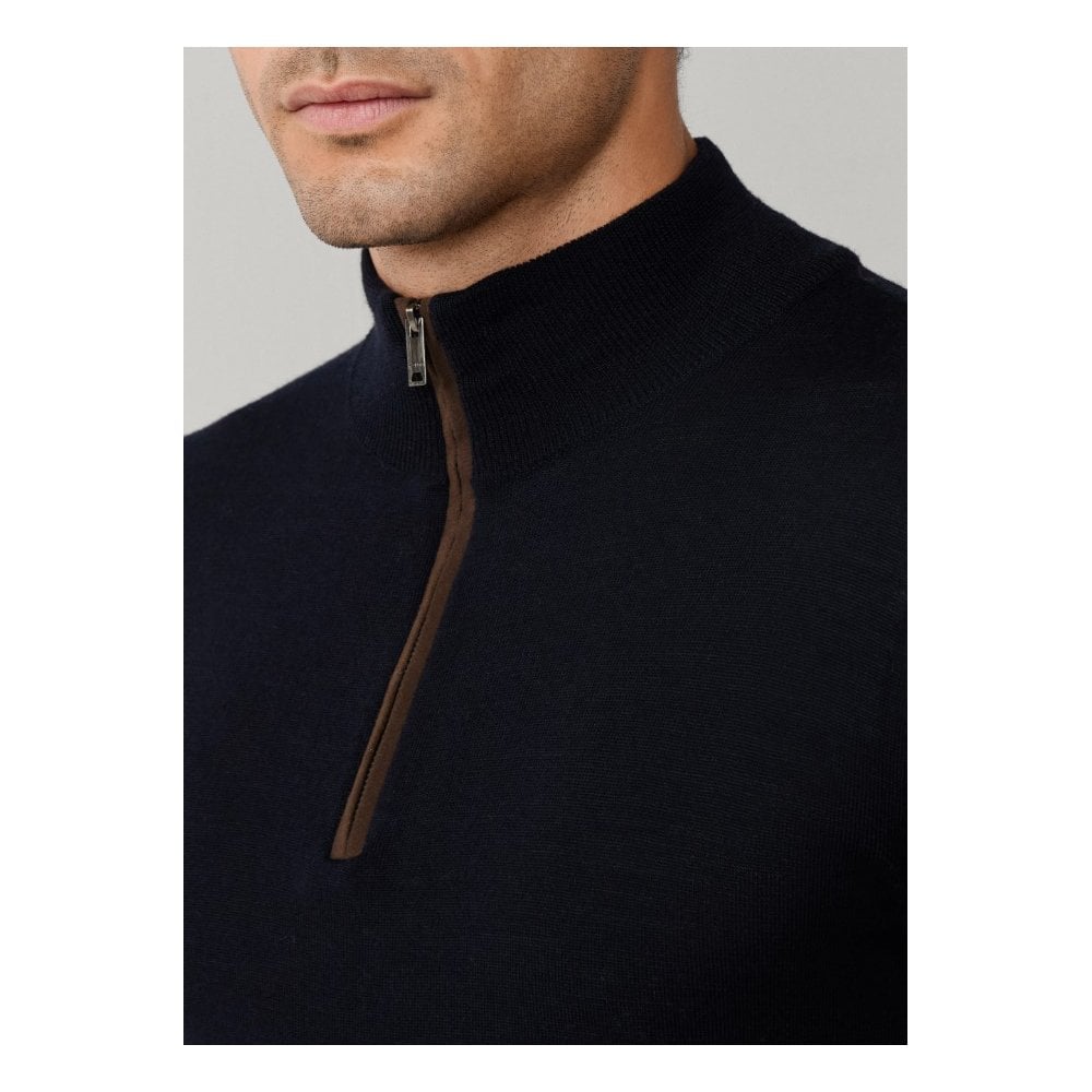 Merino Wool-Silk Quarter Zip Jumper