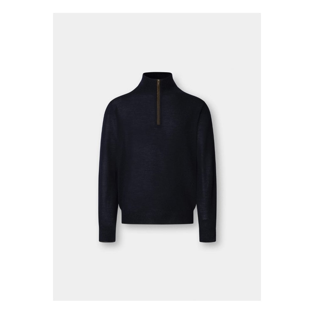 Merino Wool-Silk Quarter Zip Jumper