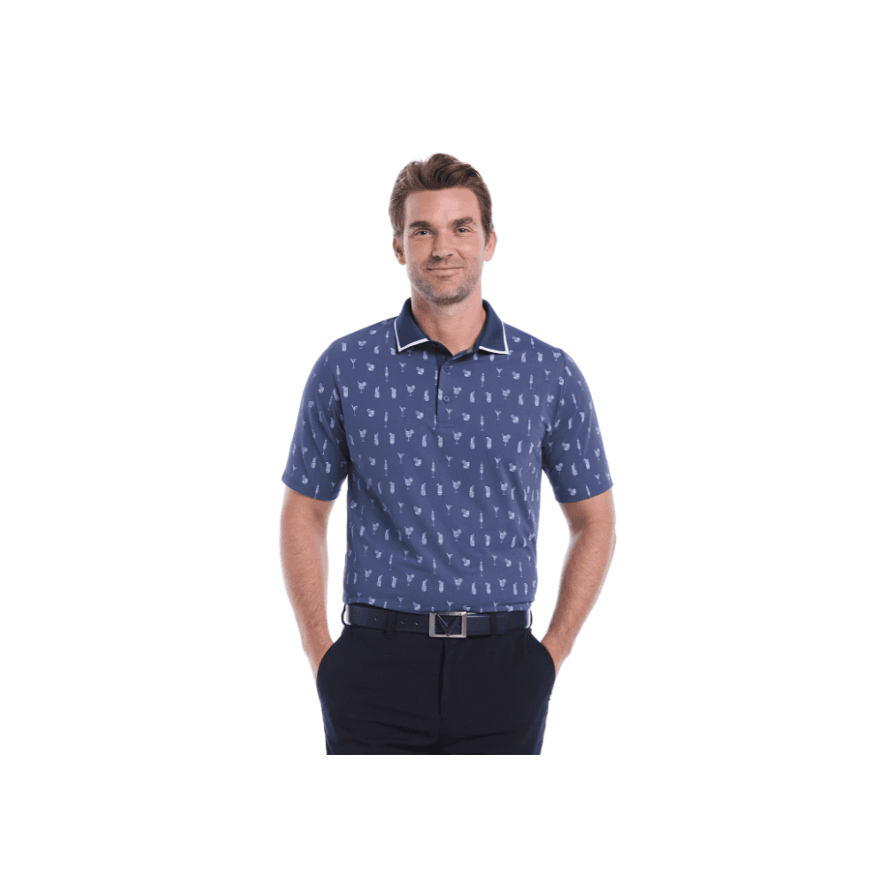 Geo Cocktail Print Golf Polo