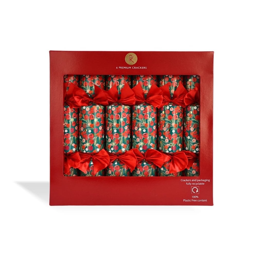 Winter Berries 13" Premium Crackers (Set of 6)