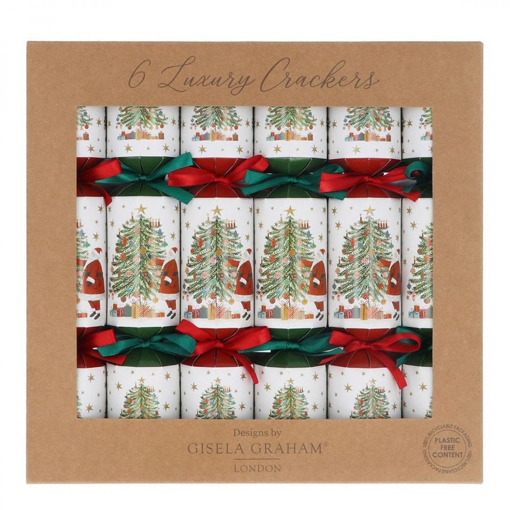 Nostalgia Santa & Tree Luxury Crackers (Set of 6)