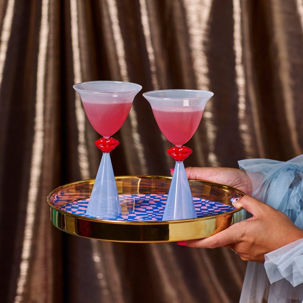 Lips Tinted Cocktail Glasses - Set of 2