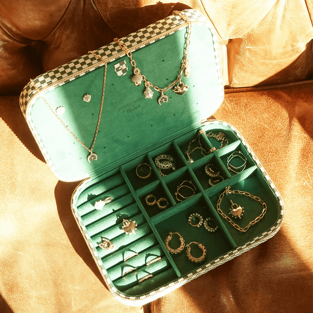 Shrimps Large Green Jewellery Case