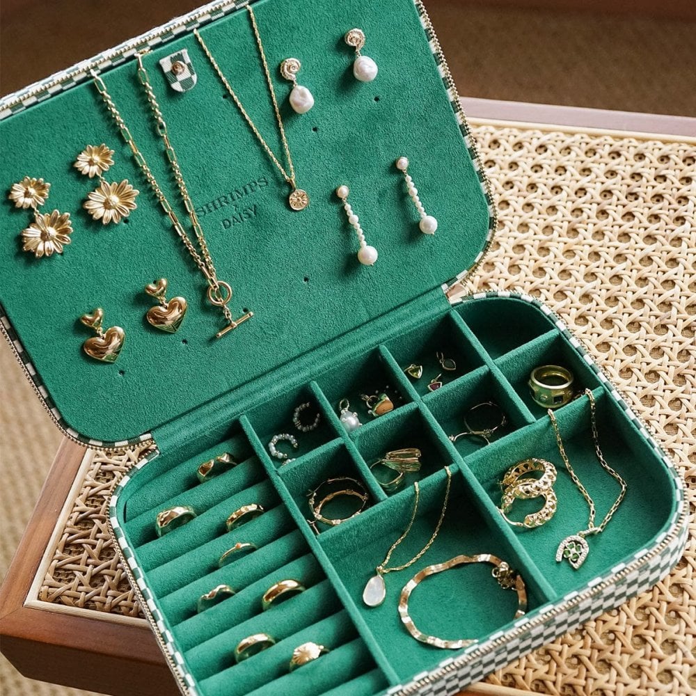 Shrimps Large Green Jewellery Case