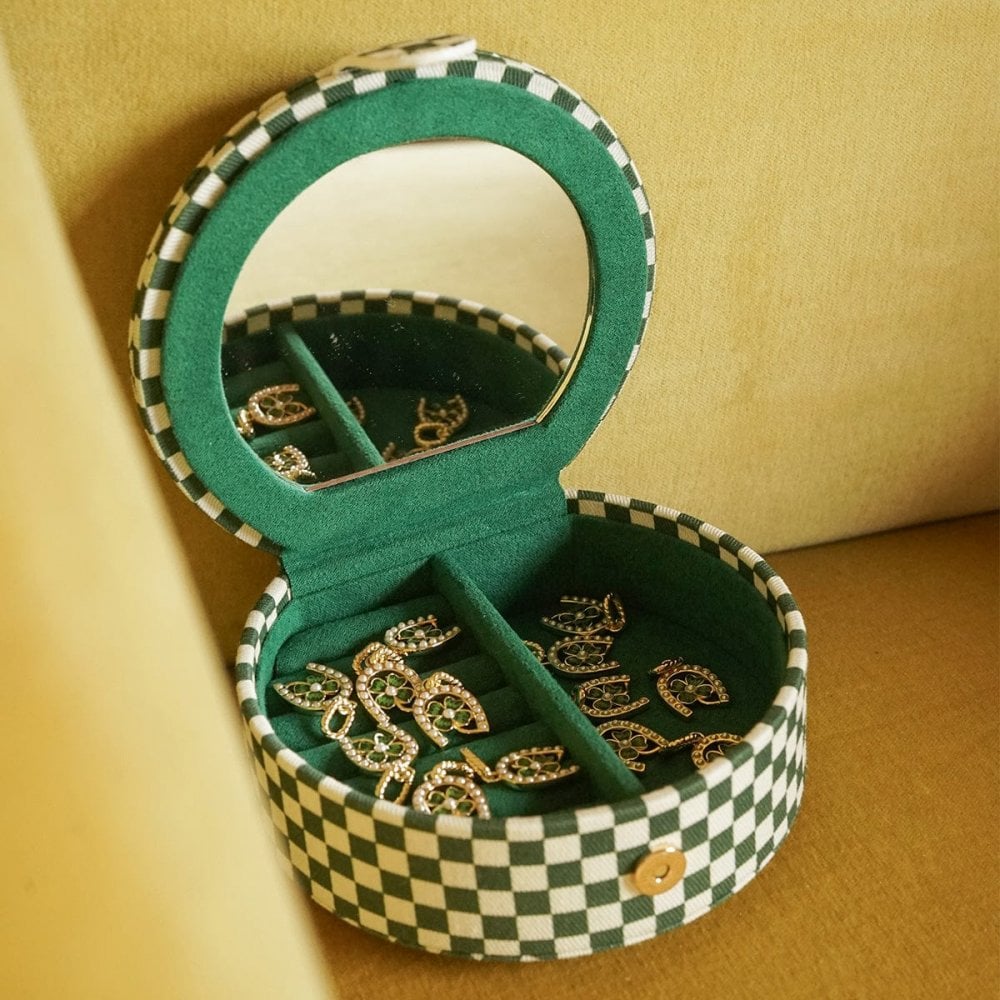 Shrimps Compact Green Jewellery Case