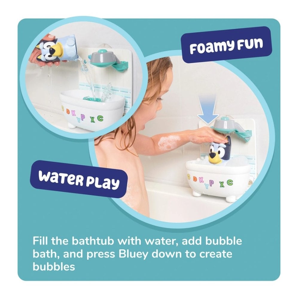 Tomy Toomies Bath Toy Shower and Scrub Bluey