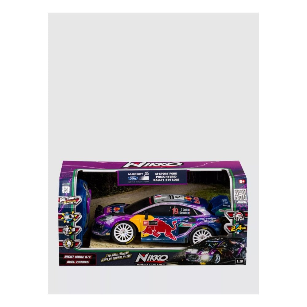 1:18 RC Night Mode – M-Sport Ford Puma #19 Loeb (11.250 in. / 29.00 cm) – NikkoToys Ltd.
