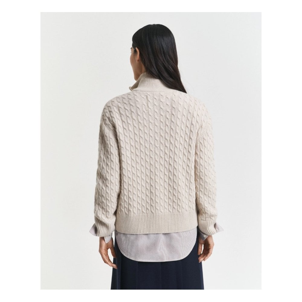 Cable Knit Zip Cardigan