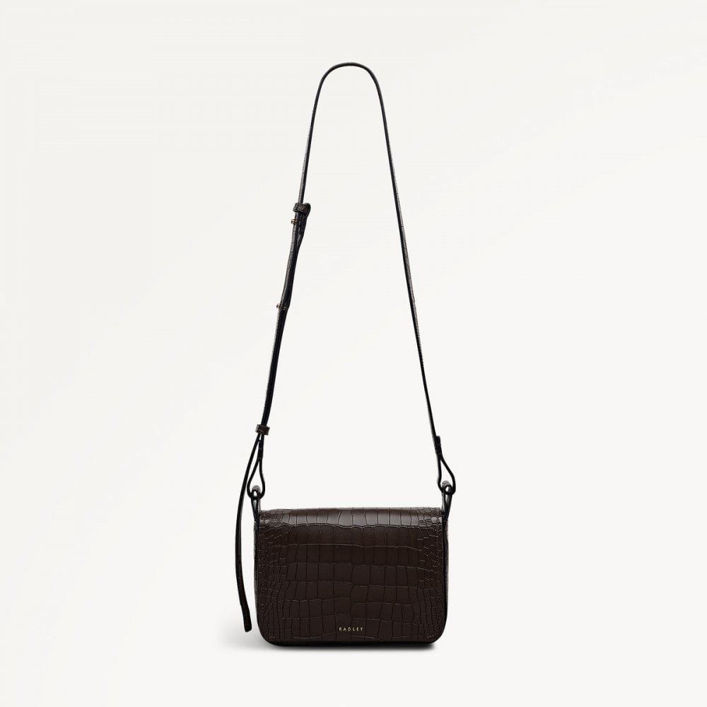 Westwell Lane Faux Croc Small Flapover Cross Body Bag
