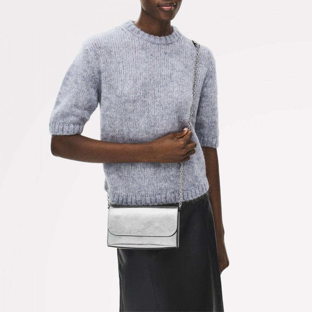 The Rathbone Metallic Micro Flapover Cross Body Bag