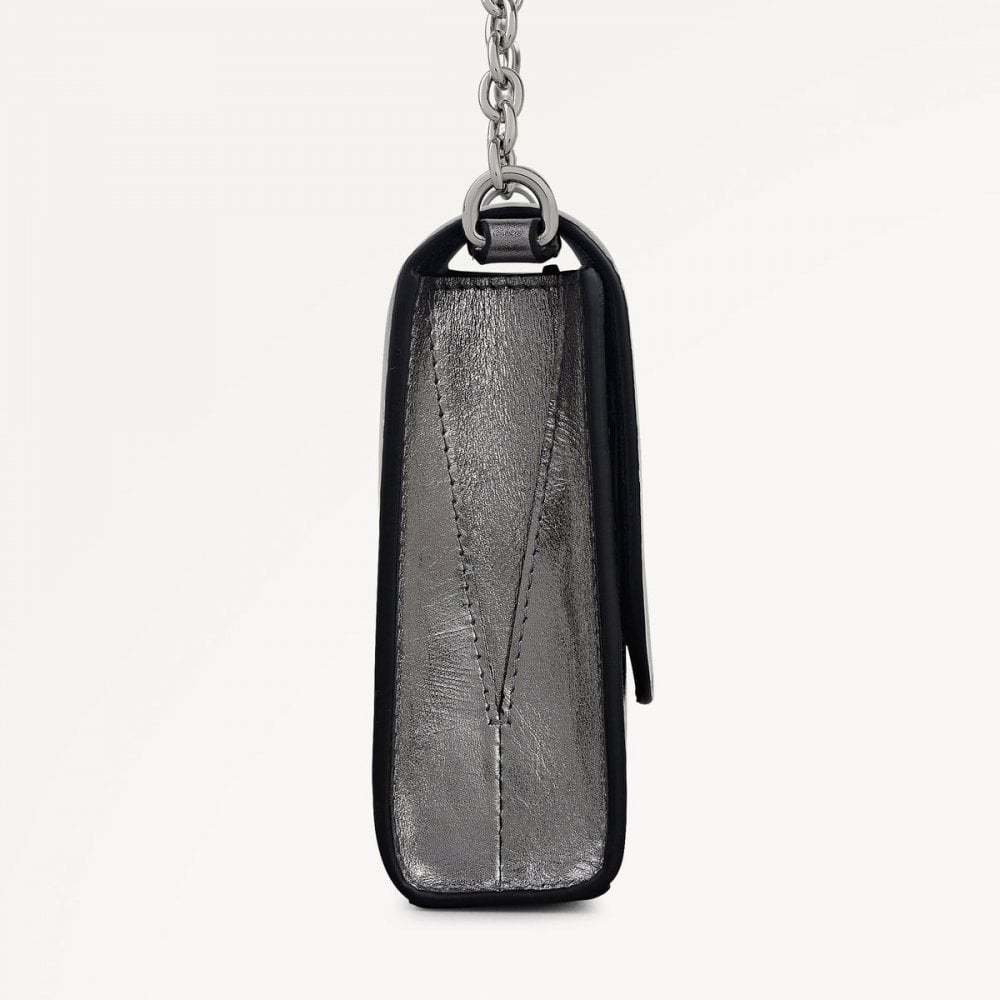 The Rathbone Metallic Micro Flapover Cross Body Bag