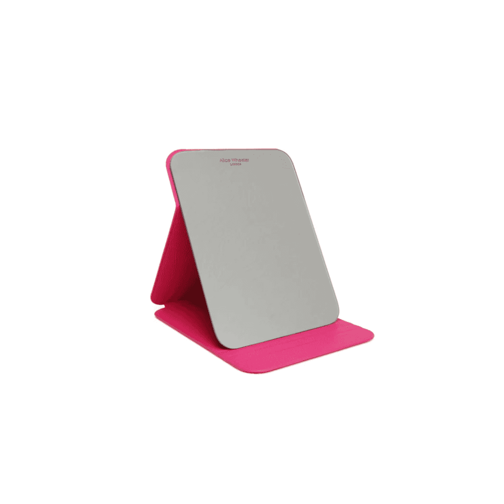 Hot Pink folding travel mirror