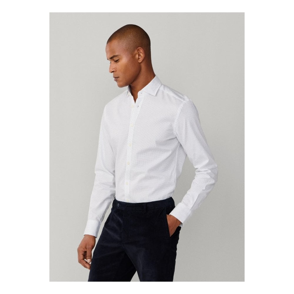 Tailored Fit Mini Pinpoint Print Shirt